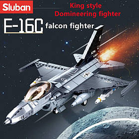 Дитячий конструктор SLUBAN M38-B0891 Військовий літак F-16C Falcon 521 деталь