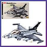 Дитячий конструктор SLUBAN M38-B0891 Військовий літак F-16C Falcon 521 деталь, фото 2