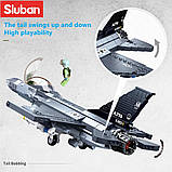 Дитячий конструктор SLUBAN M38-B0891 Військовий літак F-16C Falcon 521 деталь, фото 8