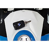 Дитячий електро мотоцикл двоколісний на акумуляторі BMW JT 528 для дітей 3-8 років синій, фото 7