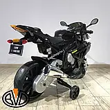 Дитячий електро мотоцикл двоколісний на акумуляторі BMW JT 528 для дітей 3-8 років синій, фото 8