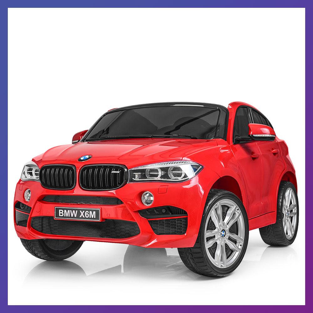 Дитячий електромобіль на акумуляторі BMW X6M JJ2168 з пультом радіокерування 3-8 років червона