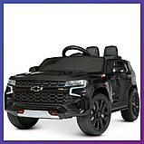 Дитячий електромобіль на акумуляторі Chevrolet M 4958 з пультом радіокерування для дітей 3-8 років чорний, фото 2