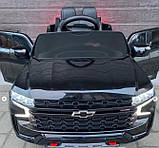 Дитячий електромобіль на акумуляторі Chevrolet M 4958 з пультом радіокерування для дітей 3-8 років чорний, фото 5
