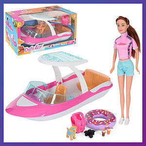 Іграшкова лялька Defa 8476 Набір лялька з катером і аксесуарами