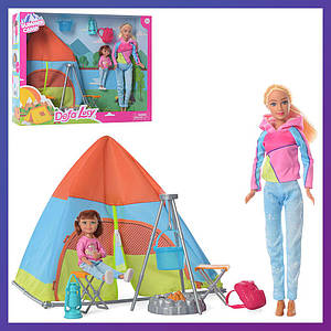 Іграшкова лялька Defa 8474 Набір лялька з донечкою та наметом