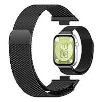 Магнітний ремінець Milanese Loop для Huawei Watch Fit 3 (Solo-B09s) | HMU | чорний
