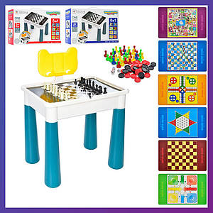 Дитяча настільна гра 8 в 1 ( шашки, шахмати, нарди, столик)