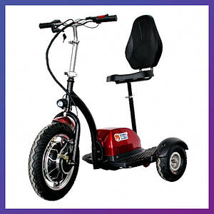 Електросамокат триколісний для дорослих і підлітків ES54-2 25 км/год чорний