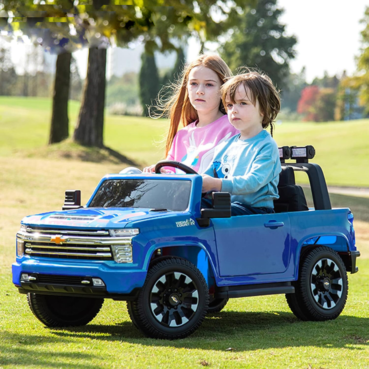 Дитячий електромобіль на акумуляторі Chevrolet YSA8805 з пультом радіокерування для дітей 3-8 років Синій