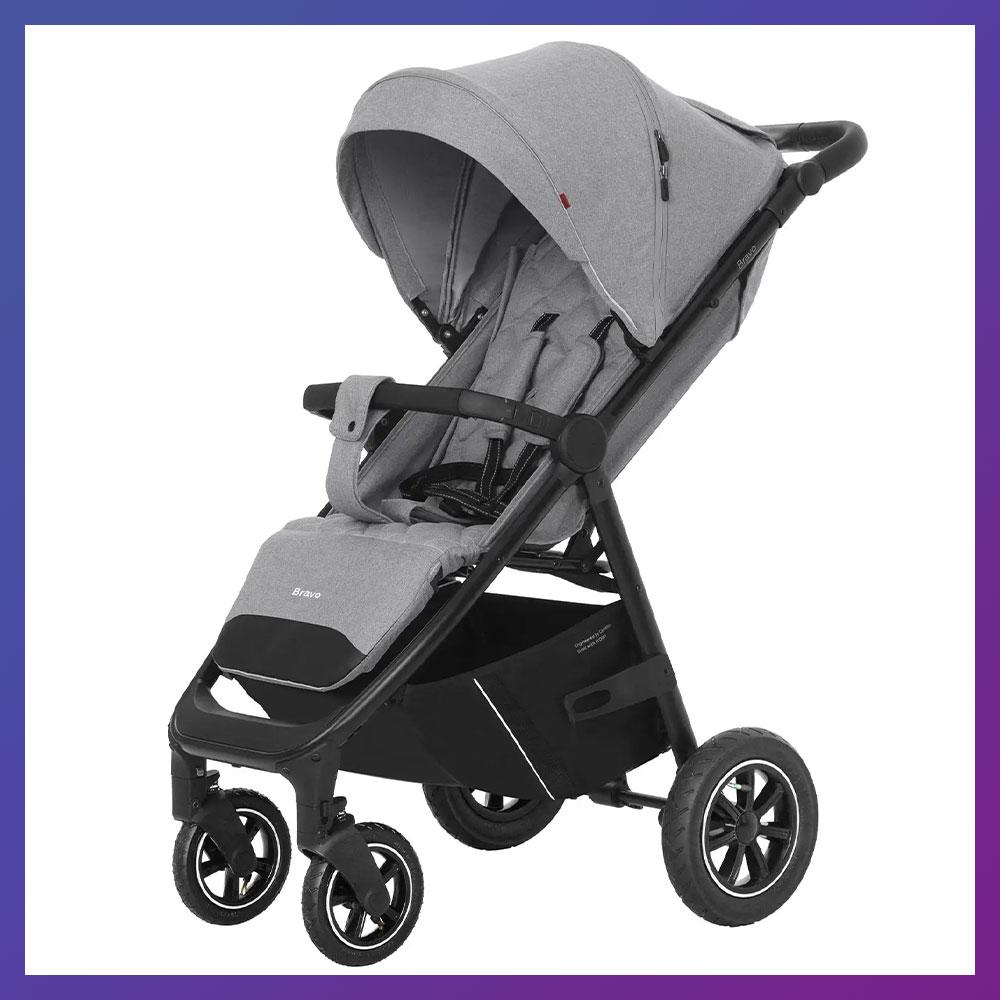 Дитяча прогулянкова коляска — книжка з регульованою спинкою CARRELLO Bravo CRL-5512 Frost Grey Сірий, фото 1