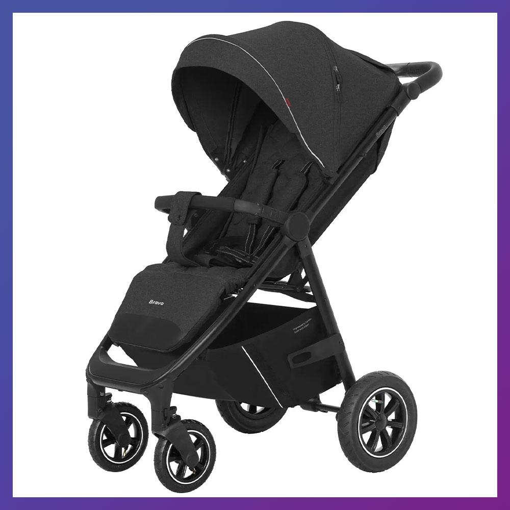 Дитяча прогулянкова коляска-книжка з регульованою спинкою CARRELLO Bravo CRL-5512 Pure Black Чорний, фото 1