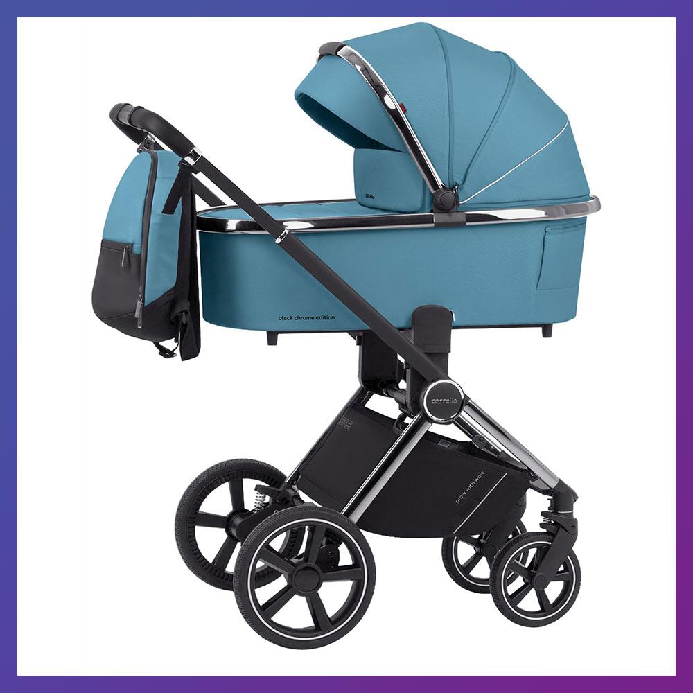 Дитяча універсальна коляска CARRELLO Ultimo CRL-6511 (2in1) з прогулянковим блоком Aqua Blue Блакитний, фото 1