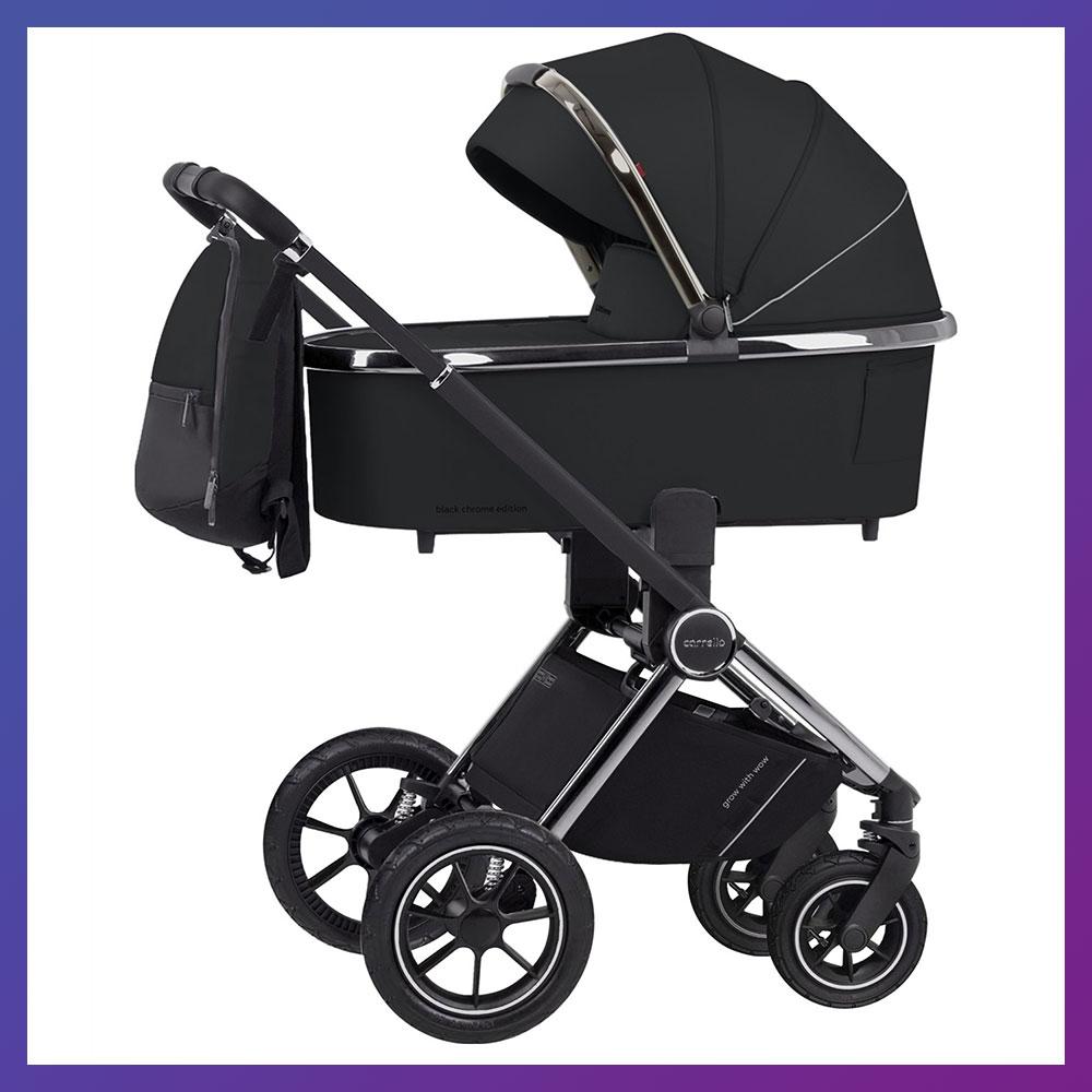 Дитяча універсальна коляска CARRELLO Ultimo CRL-6511 (2in1) з прогулянковим блоком Sable Black Чорний, фото 1