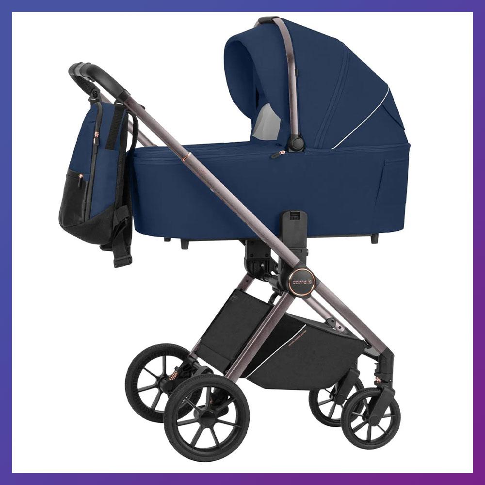 Дитяча універсальна коляска CARRELLO Ultra CRL-6525 (2in1) Morning Blue з прогулянковим блоком Синій, фото 1