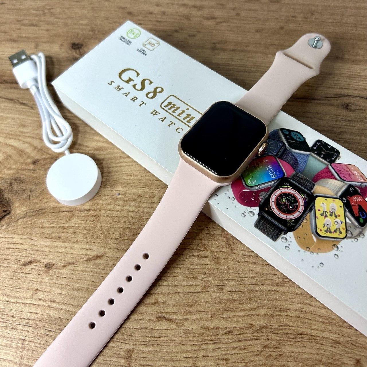 Розумний смарт-годинник Smart Watch GS 8 mini bluetooth з крокоміром пульсометром тонометром українська мова, фото 1