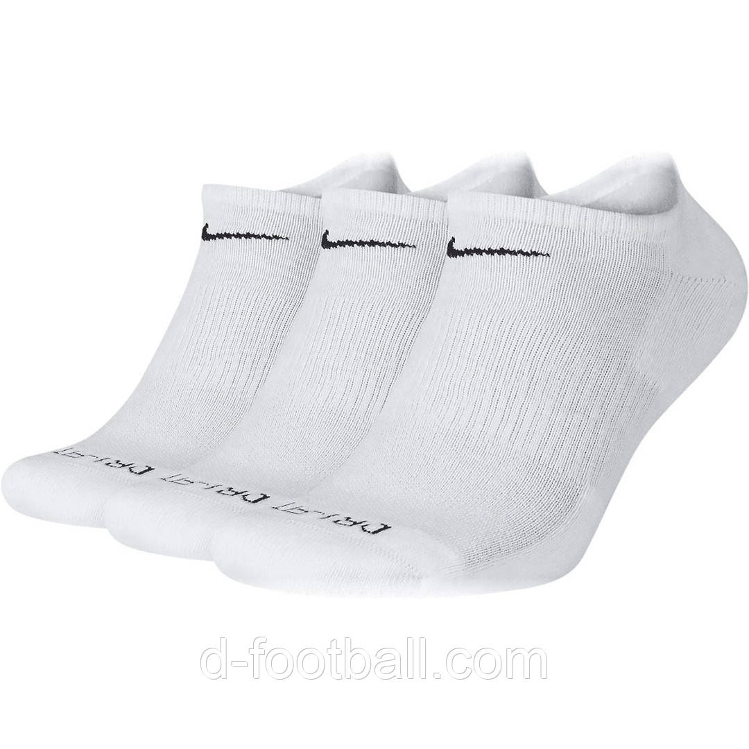 Шкарпетки Nike Everyday Plus Cushioned No-Show SX6889-100, Білий, Розмір (EU) — 38-42