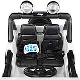 Дитячий електромобіль на акумуляторі Jeep M 4176 з пультом радіокерування для дітей 3-8 років Білий, фото 9