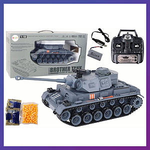 Дитячий танк на радіокеруванні Brother Tank Leopard 3 1:18. Стріляє орбізами