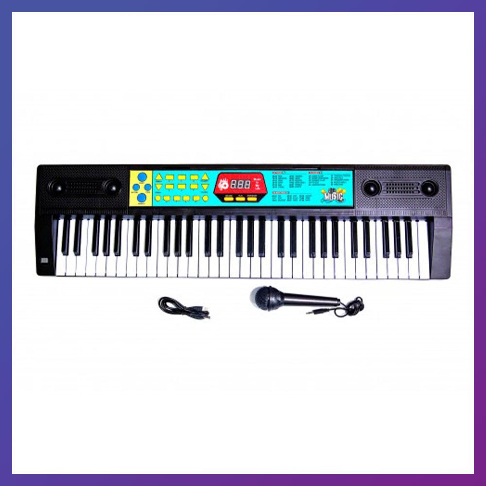 Дитяче піаніно-синтезатор G192703-HS-6189A 61 клавіша та мікрофон, фото 1