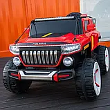 Дитячий 2-місний електромобіль на акумуляторі Джип M 5075 з пультом радіокерування для дітей 3-8 років Червоний, фото 3