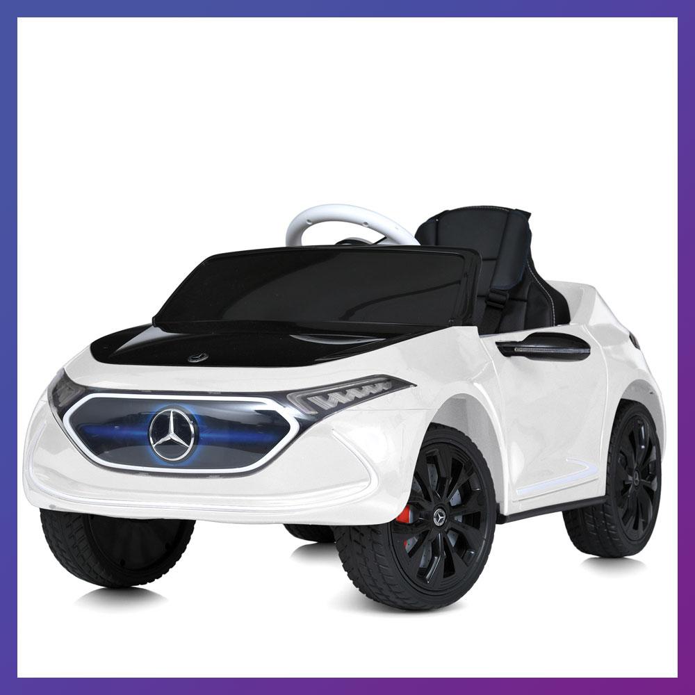 Дитячий електромобіль на акумуляторі Mercedes M 5107 з пультом радіокерування для дітей 3-8 років Білий
