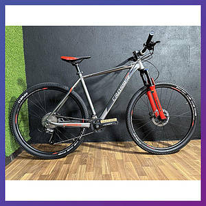 Велосипед гірський однопідвісний на алюмінієвій рамі Crosser Solo 29/21 2*9 Hidraulic L-TWOO+ALTUS Сіро-червоний