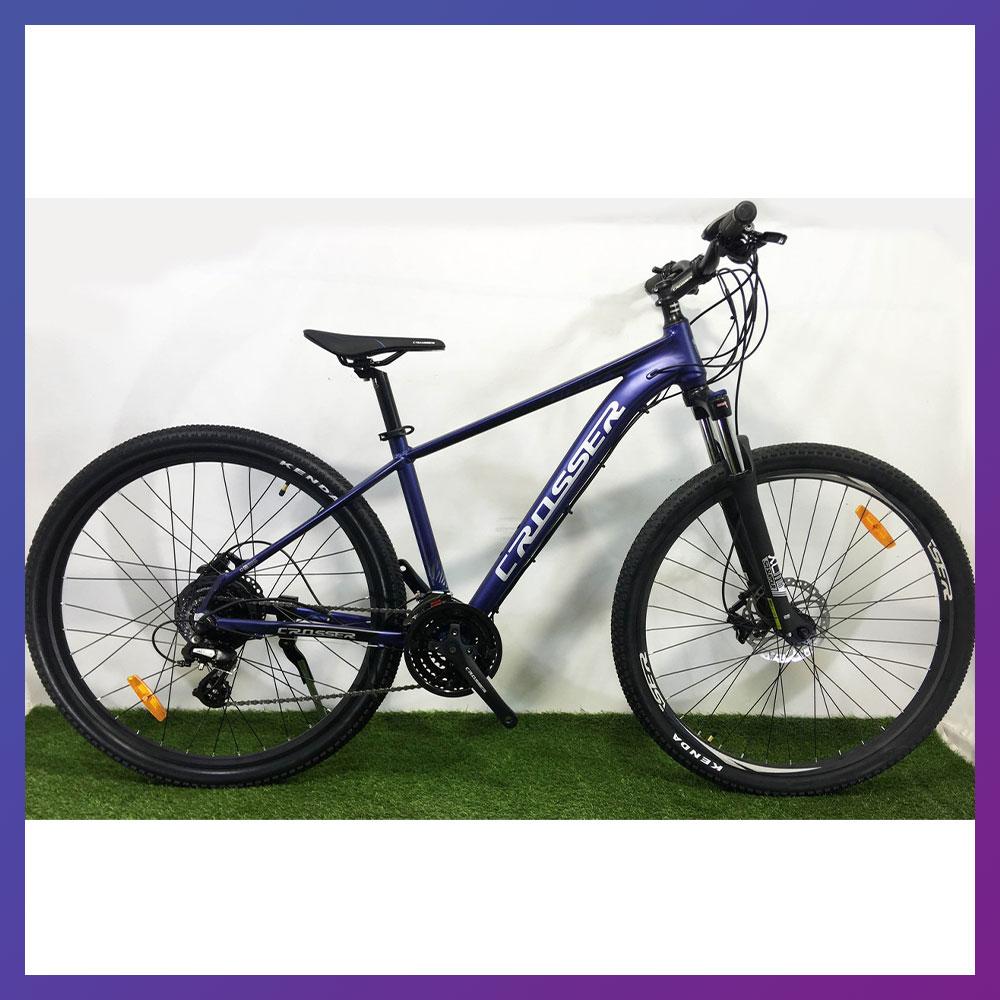 Велосипед гірський однопідвісний на алюмінієвій рамі Crosser Ultra 29 Hidraulic Shimano ALTUS Фіолетовий