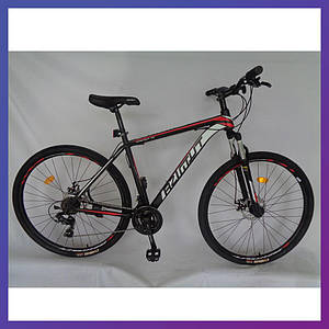 Велосипед гірський двоколісний однопідвісний сталевий Azimut 27.5*40 GD 27.5 дюйма 17 рама Чорно-білий