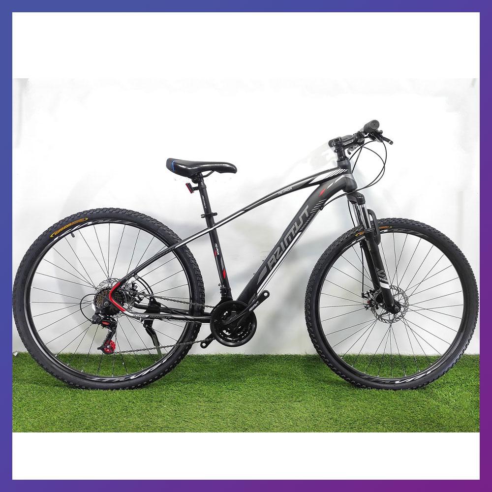 Велосипед гірський двоколісний однопідвісний сталевий Azimut Nevada 29 GD 29 дюймів 17 рама Чорно-білий, фото 1