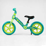 Дитячий біговел велобіг на нейлоновій рамі 12 дюймів Corso CS-12530 EVA колеса Зелений, фото 3