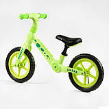Дитячий біговел велобіг на нейлоновій рамі 12 дюймів Corso CS-12716 EVA колеса Салатовий, фото 4