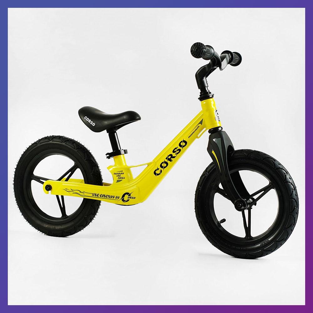 Дитячий біговел велобіг на магнієвій рамі 12 дюймів Corso 46563 Жовтий, фото 1