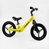 Дитячий біговел велобіг на магнієвій рамі 12 дюймів Corso 46563 Жовтий, фото 3