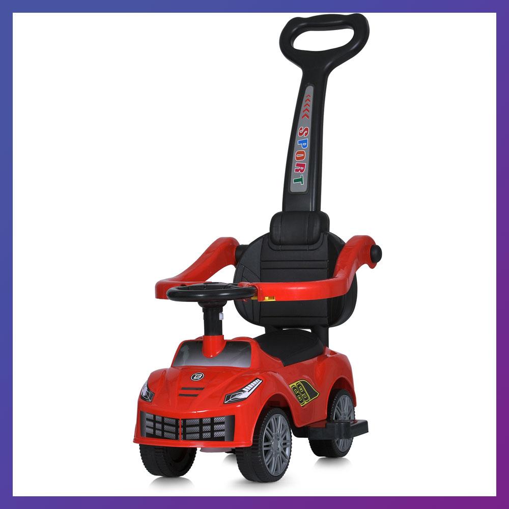 Дитяча каталка-толокар 2в1 Bambi Racer M 5728 з батьківською ручкою Червоний