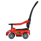 Дитяча каталка-толокар 2в1 Bambi Racer M 5728 з батьківською ручкою Червоний, фото 2