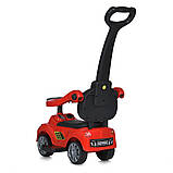 Дитяча каталка-толокар 2в1 Bambi Racer M 5728 з батьківською ручкою Червоний, фото 3