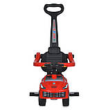 Дитяча каталка-толокар 2в1 Bambi Racer M 5728 з батьківською ручкою Червоний, фото 6