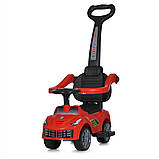 Дитяча каталка-толокар 2в1 Bambi Racer M 5728 з батьківською ручкою Червоний, фото 7