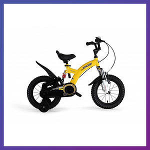 Дитячий велосипед на амоортизаторах Royal Baby Flying Bear 16 дюймів, жовтий. Для дітей 4-7 років