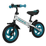 Дитячий біговел велобіг на EVA колесах 12 дюймів BALANCE TILLY 12 Tornado T-21255 Бірюзовий, фото 2
