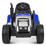 Дитячий електромобіль Трактор із причепом на радіокеруванні Bambi M 4479 Синій, фото 7