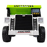 Дитячий електромобіль на акумуляторі Самоскид JS3198 з пультом радіокерування для дітей 3-8 років Білий, фото 3