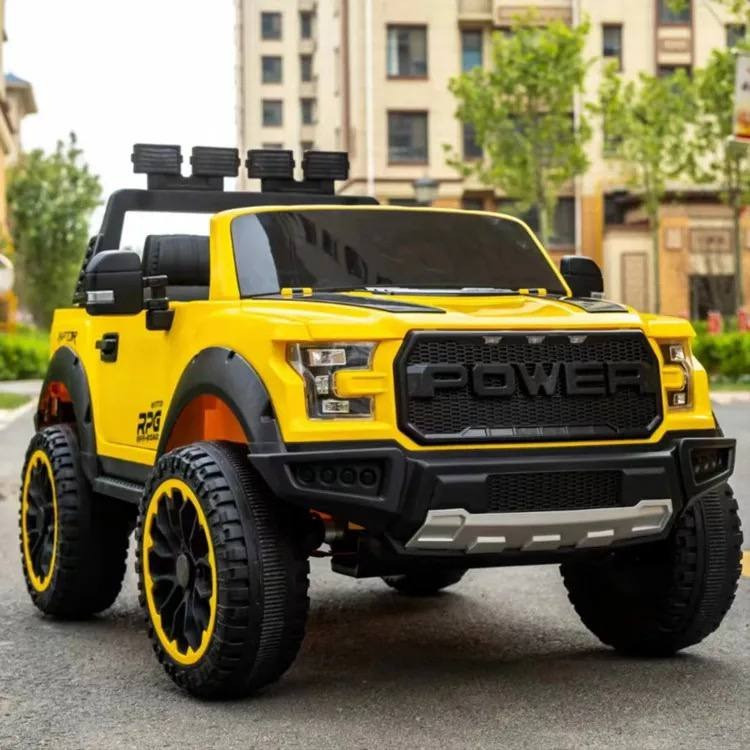 Дитячий електромобіль на акумуляторі Ford Long з пультом радіокерування для дітей 3-8 років Жовтий