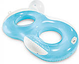 Надувний круг для плавання двомісний зі спинками та ручками Intex 56800, фото 2