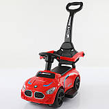 Дитяча каталка-толокар BMW M 5785-3 з батьківською ручкою 2 в 1 Червоний, фото 2