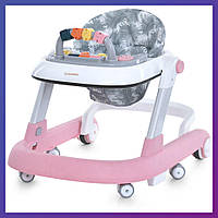 Детские музыкальные ходунки 2 в 1 с световым и звуковым эффектом El Camino ME 1163 Розовый
