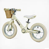 Дитячий біговел велобіг на магнієвій рамі 12 дюймів Corso KIDDI ML-12102 Бежевий, фото 2