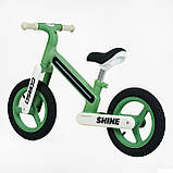Дитячий біговел велобіг 12 дюймів на нейлоновій рамі Corso Shine JT-10078 Зелений, фото 3