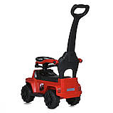 Дитяча каталка-толокар Bambi M 5805 з батьківською ручкою 2 в 1 Червоний, фото 5